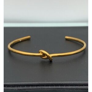 Stella & Dot Gold Tone Knot Cuff Bracelet